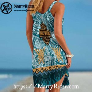 Paisley Print Harley Davidson Dresses Boho Beach Wear