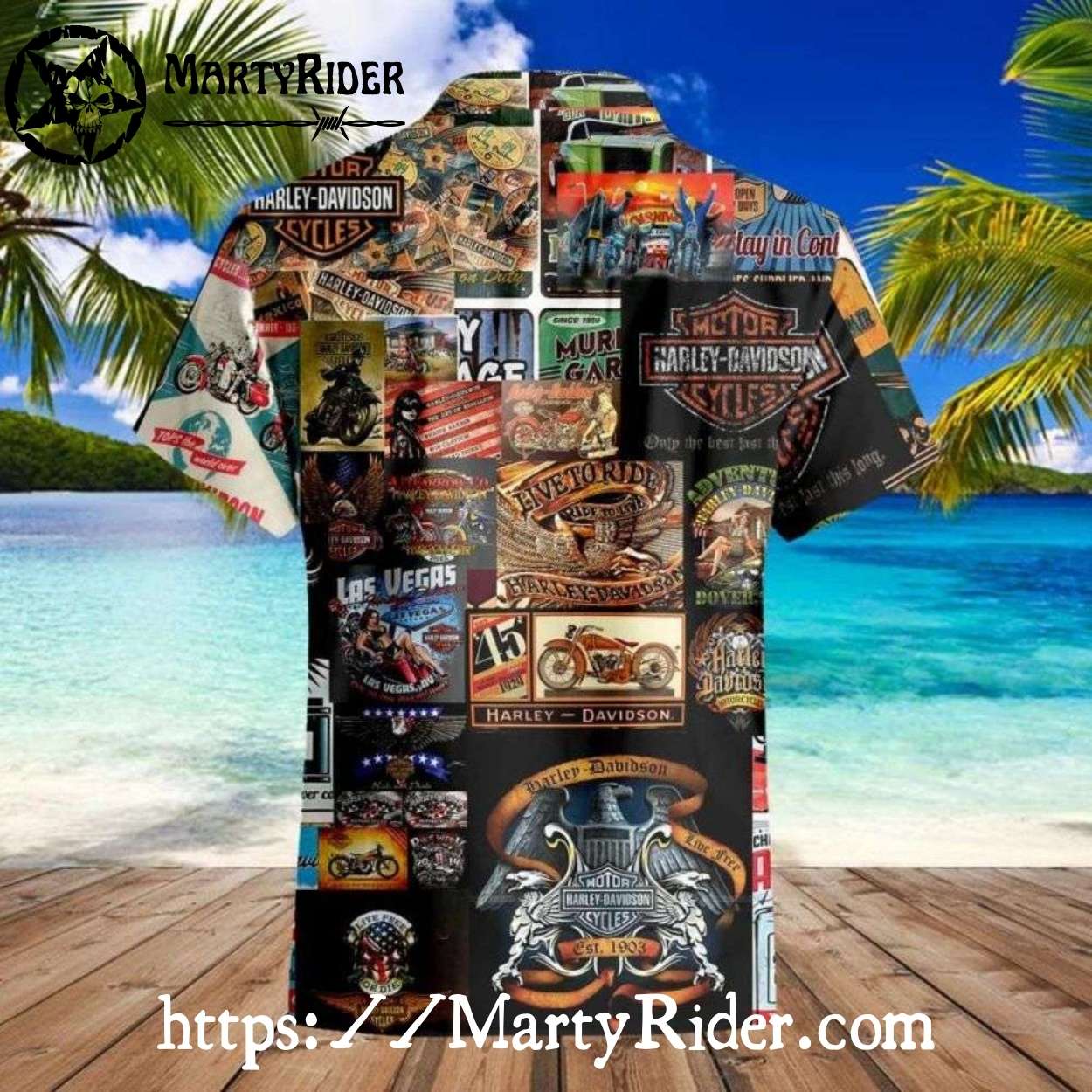 Patchwork Collage Harley Davidson Hawaiian Shirt Vintage Patchwork Collage Harley Davidson Hawaiian Shirt Vintage