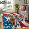 Orange Stripe Badge Panel Harley Davidson Rugs