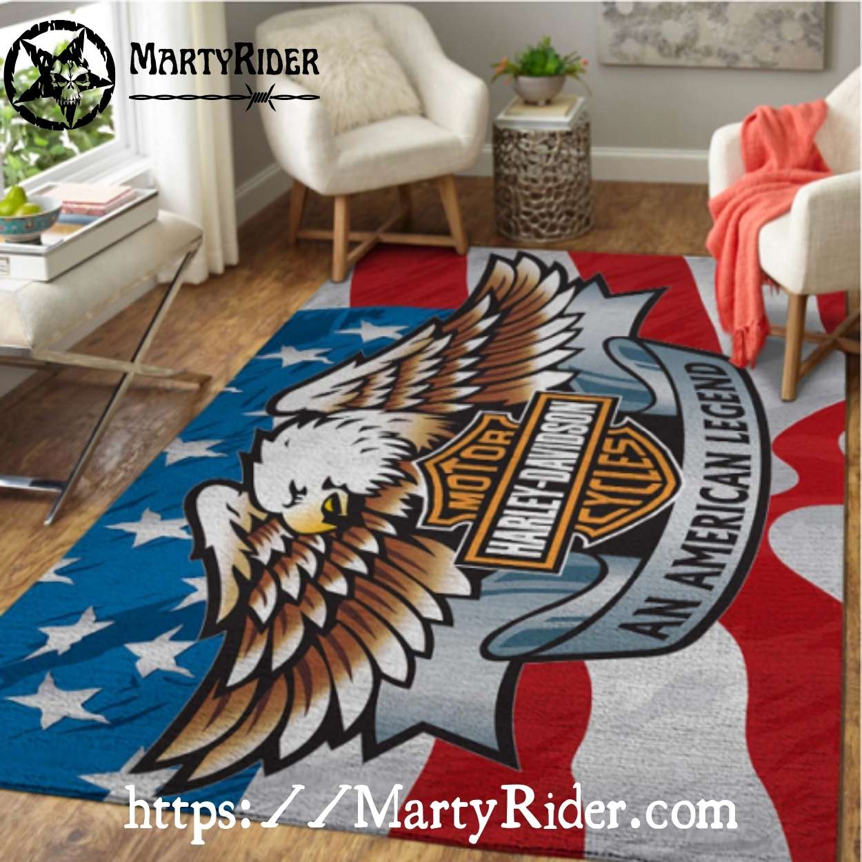 Patriotic Eagle Flag Banner Harley Davidson Rugs Patriotic Eagle Flag Banner Harley Davidson Rugs