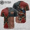 Patriotic Eagle Flag Harley Davidson Baseball Jersey