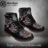 Red Flame Graphic Harley Davidson Timberland Boots