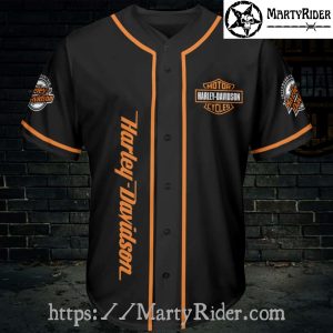 Patriotic Skull Rip Harley Davidson Baseball Jersey Shirt