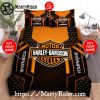 Script Logo Harley Davidson Bedding Sets Blackout Design