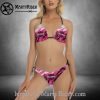Pink Floral Skull Bikini Harley Davidson Tropical Set