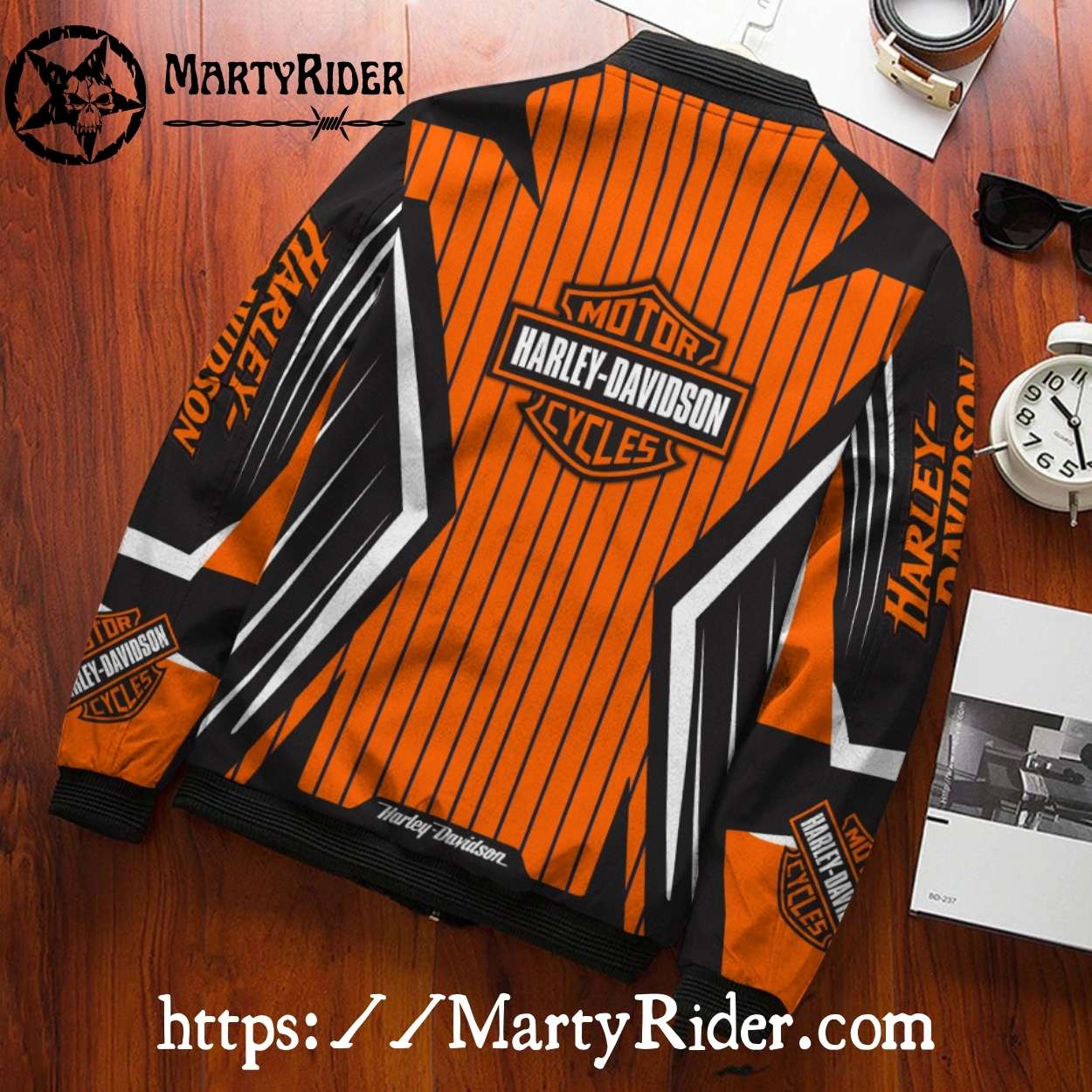 Pinstripe Orange Harley Davidson Bomber Jackets bomber harley style Pinstripe Orange Harley Davidson Bomber Jackets bomber harley style