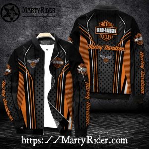Polka Dot Racing Lines Harley Davidson Bomber Harley Jacket