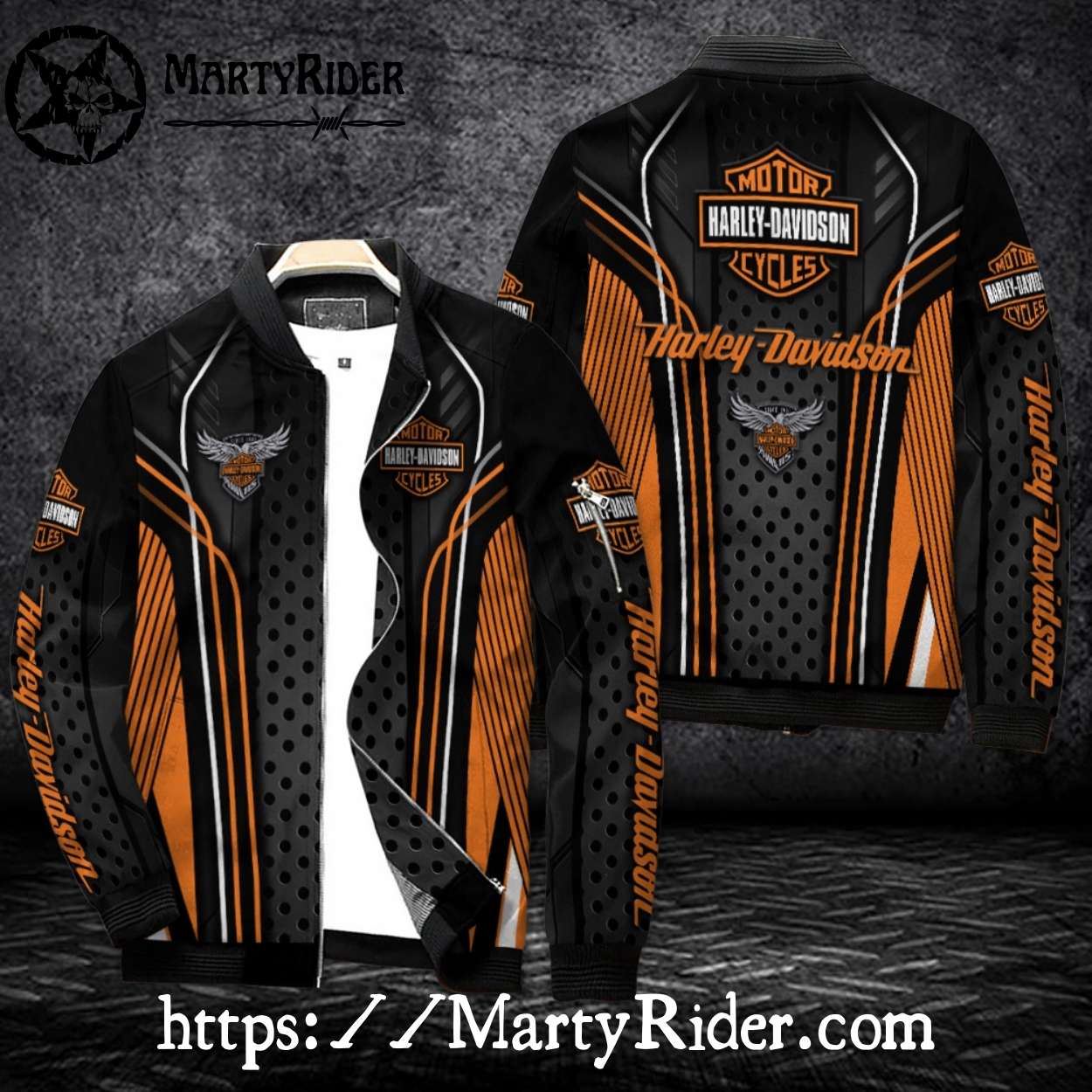 Polka Dot Racing Lines Harley Davidson Bomber Harley Jacket Polka Dot Racing Lines Harley Davidson Bomber Harley Jacket