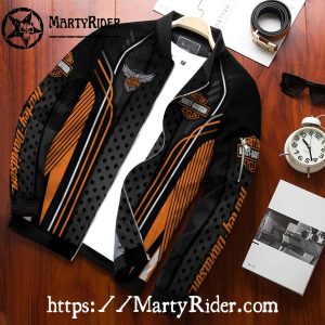 Polka Dot Racing Lines Harley Davidson Bomber Harley Jacket