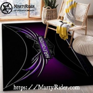Purple Blade Tribal Design Harley Davidson Rugs