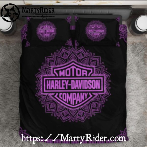 Purple Mandala Harley Davidson Company Bedding Sets Bold Look