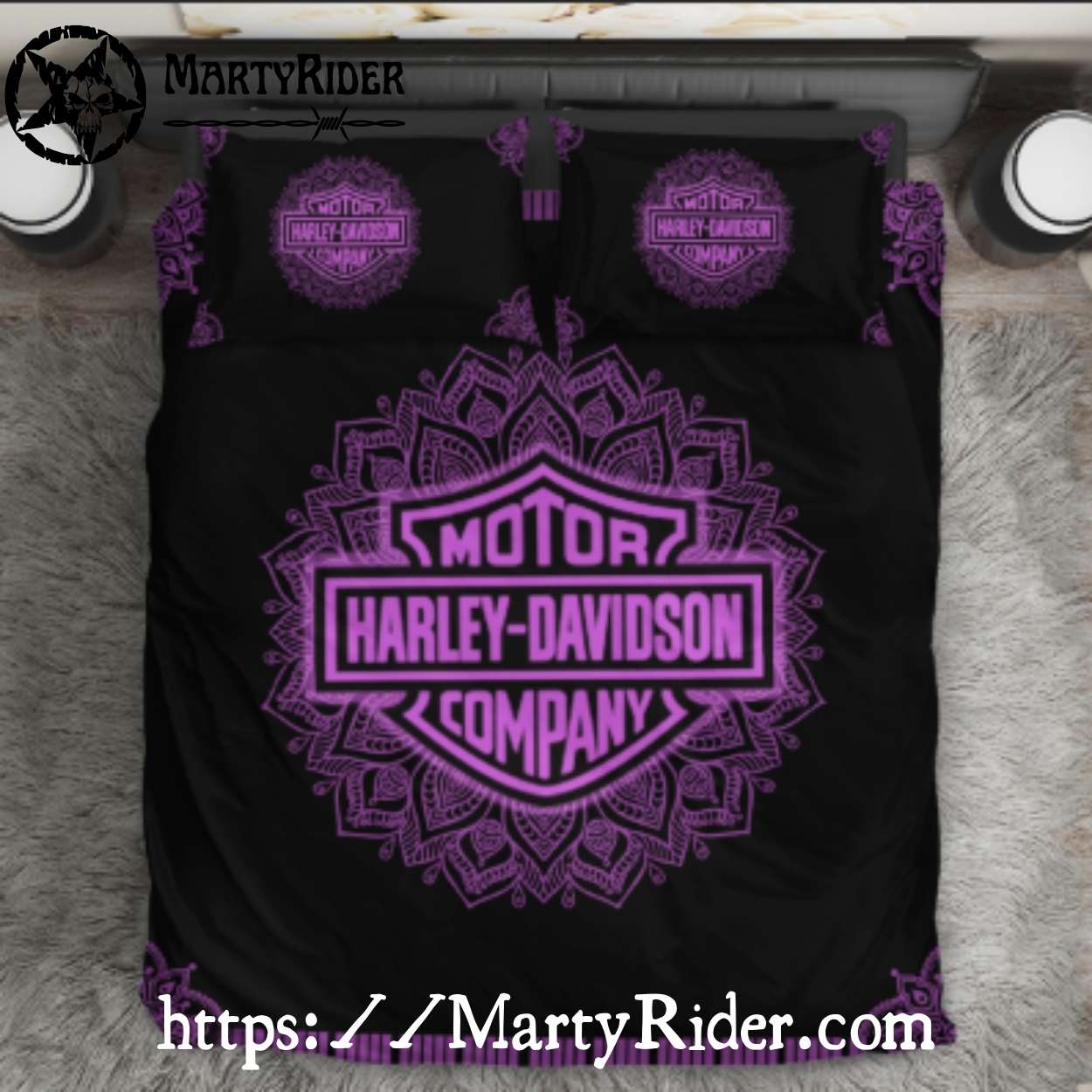 Purple Mandala Harley Davidson Company Bedding Sets Bold Look Purple Mandala Harley Davidson Company Bedding Sets Bold Look