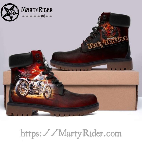 Red Chopper Harley Davidson Shoes Timberland Mens Boots