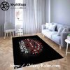 Retro Red Classic Bike Harley Davidson Rugs