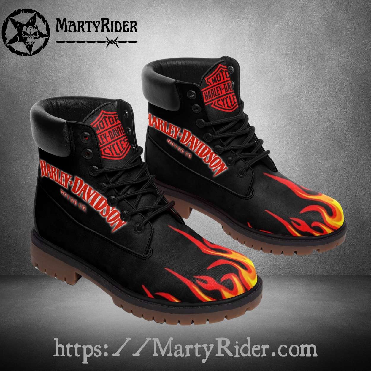 Red Flame Graphic Harley Davidson Timberland Boots Red Flame Graphic Harley Davidson Timberland Boots