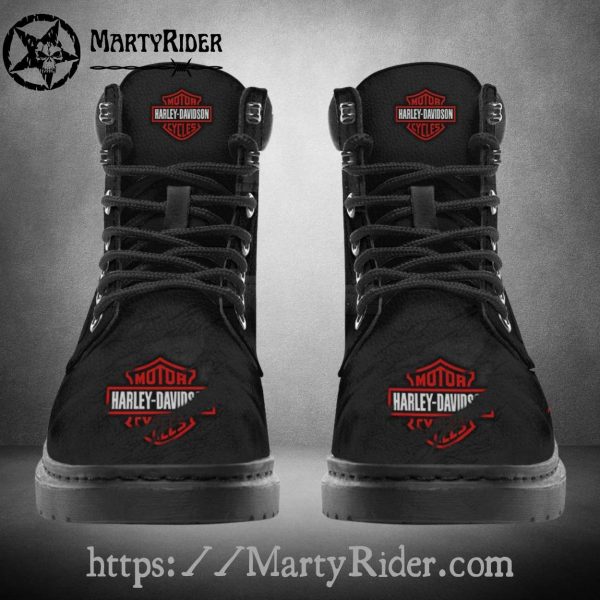 Red Logo Harley Davidson Shoes Mens Harley Riding Boots