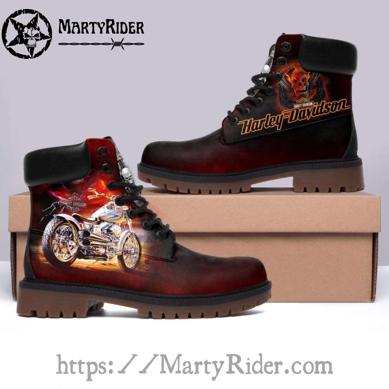 Red Motorcycle Harley Davidson Shoes Timberland Boots Red Motorcycle Harley Davidson Shoes Timberland Boots