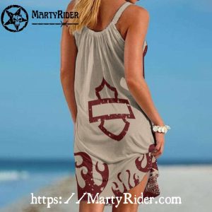 Ride Free Vintage Harley Davidson Beach Dress Cool Style