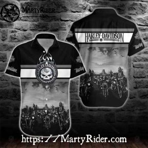 Rider Brotherhood Harley-Davidson Biker Graphic Hawaiian Shirt