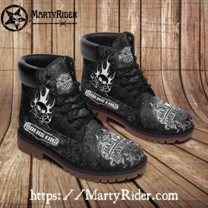 Riders Edge Skull Flame Harley Davidson Timberland Boots