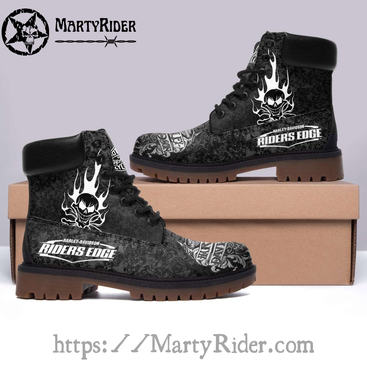 Riders Edge Skull Flame Harley Davidson Timberland Boots Riders Edge Skull Flame Harley Davidson Timberland Boots