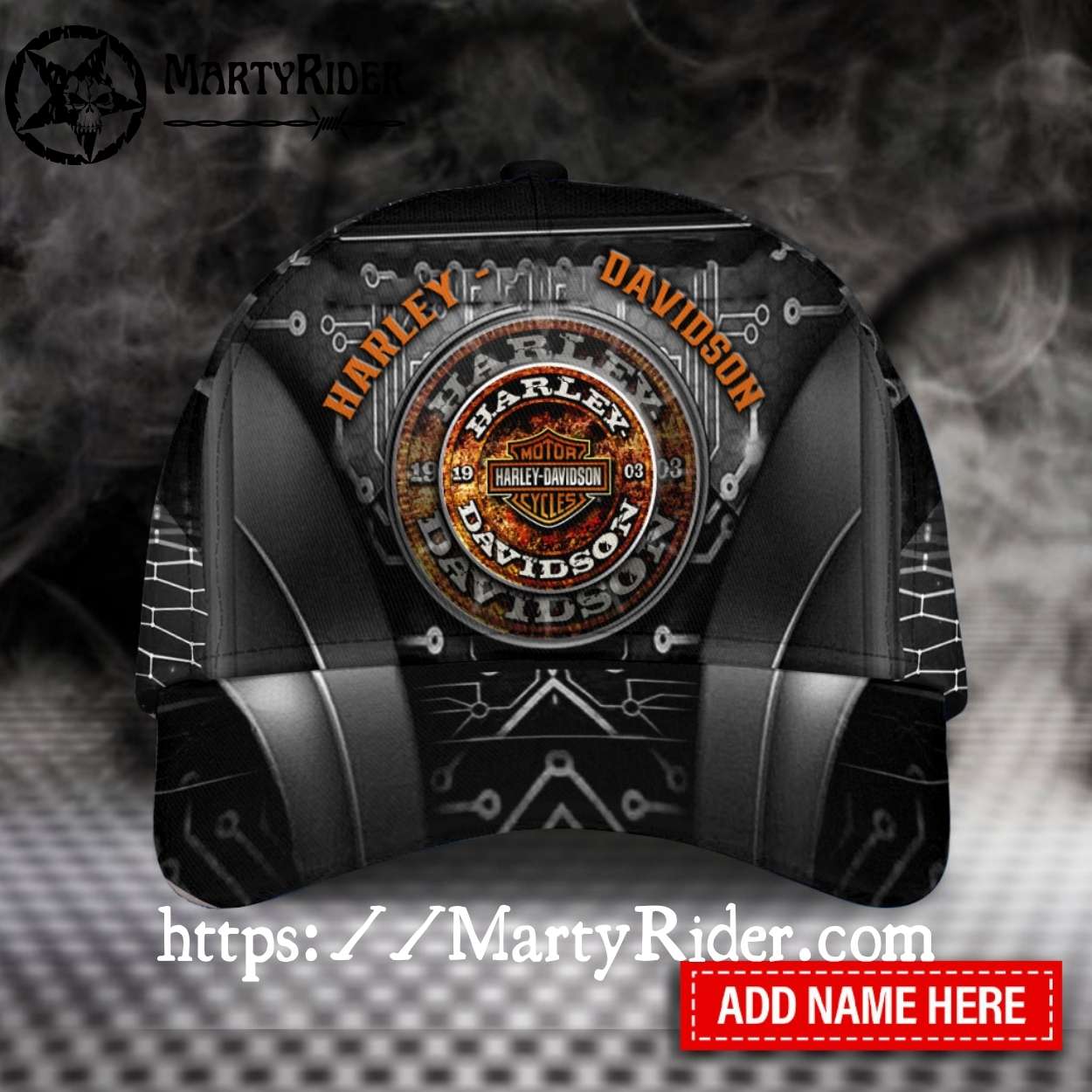 Rust Circuit Board Harley Davidson Cap Design Rust Circuit Board Harley Davidson Cap Design