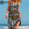 Skull Floral Harley Davidson Dresses Summer Bloom Vibe