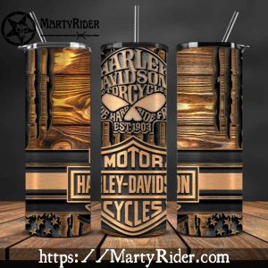 Rustic Wood Texture Harley Davidson Tumblers 20oz