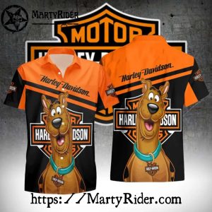 Scooby Doo Mascot Style Harley Davidson Aloha Shirt