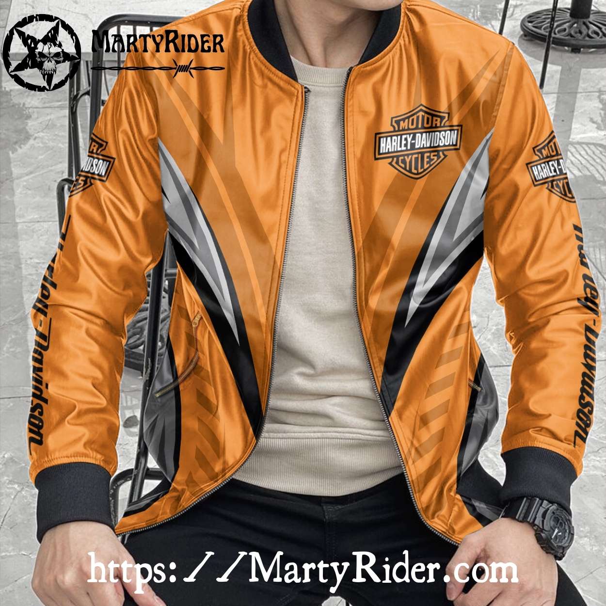 Sharp Orange Harley Davidson Bomber Jackets bomber harley vibe Sharp Orange Harley Davidson Bomber Jackets bomber harley vibe
