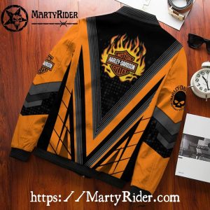 Sharp Stripes Harley Davidson Bomber Jacket