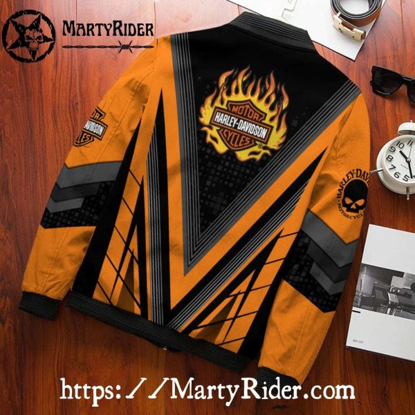 Sharp Stripes Harley Davidson Bomber Jacket