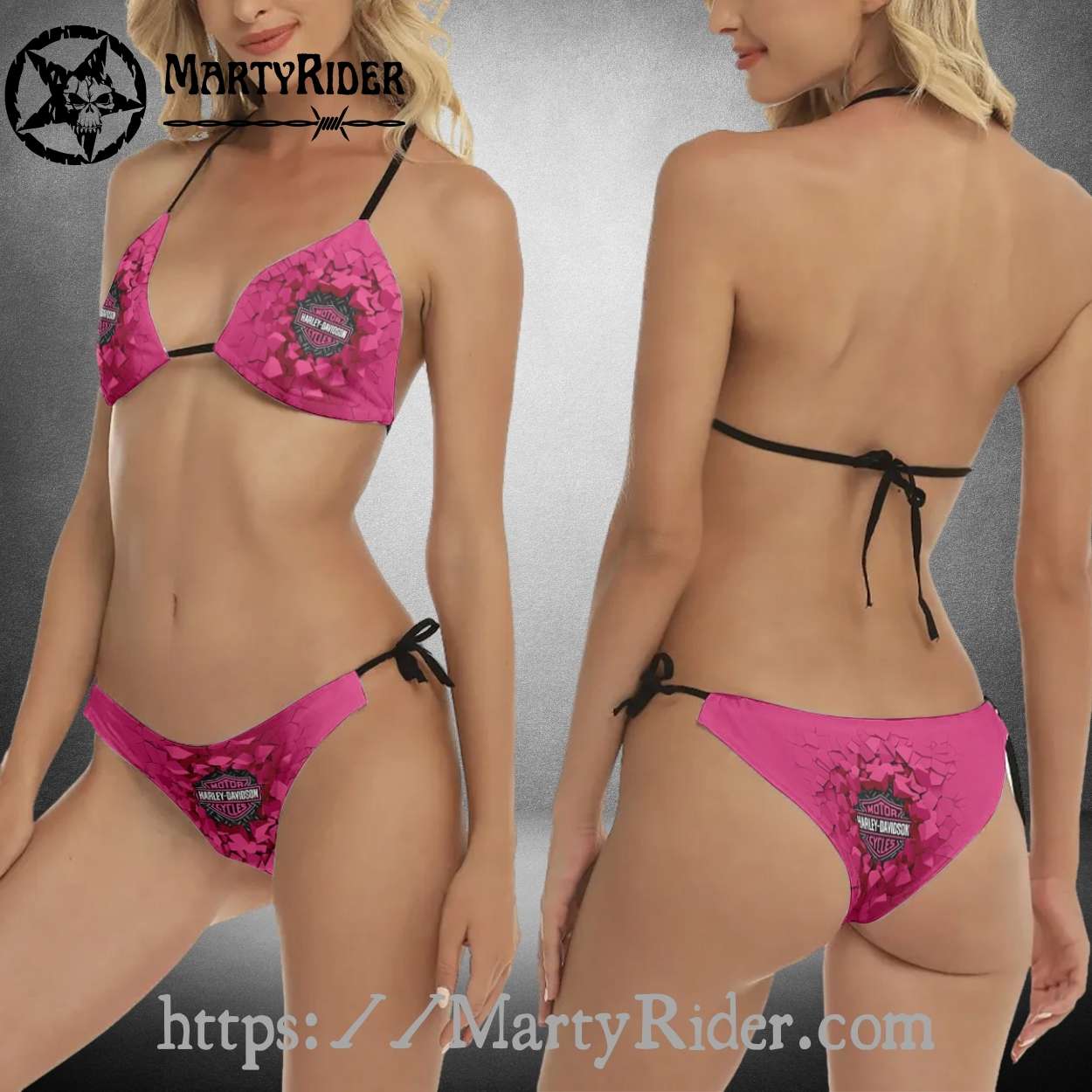 Shattered Pink Bikini Harley Davidson for Summer Vibes Shattered Pink Bikini Harley Davidson for Summer Vibes