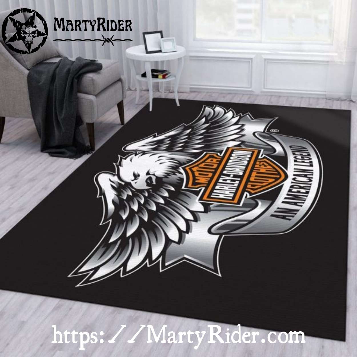 Silver Eagle American Legend Harley Davidson Rugs Silver Eagle American Legend Harley Davidson Rugs