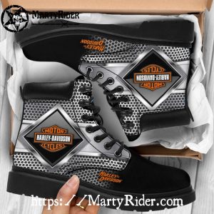 Silver Mesh Harley Davidson Shoes Timberland Boots