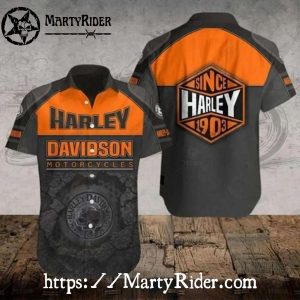 Since 1903 Harley Davidson Aloha Shirt With Heritage Design