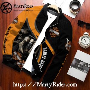 Skeleton Power Harley Davidson Bomber Jacket
