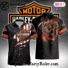 Skull And Weapon Graphic Harley Davidson Aloha Shirt In Dark Design