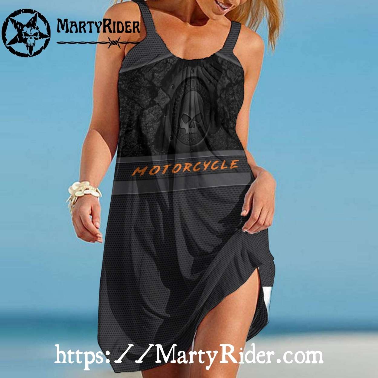 Skull Emblem Harley Davidson Dresses for Beach Days Skull Emblem Harley Davidson Dresses for Beach Days