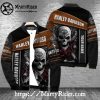 Skull Reaper Flames Harley Davidson Bomber Jacket