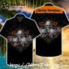 Skeleton Rider In Flames Harley Davidson Hawaiian Shirt