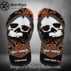 Engine Fade Harley Davidson Flip Flops in Black White