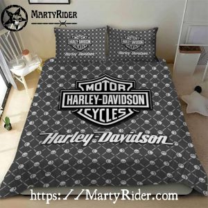 Skull Pattern Gray Harley Davidson Bedding Sets Modern