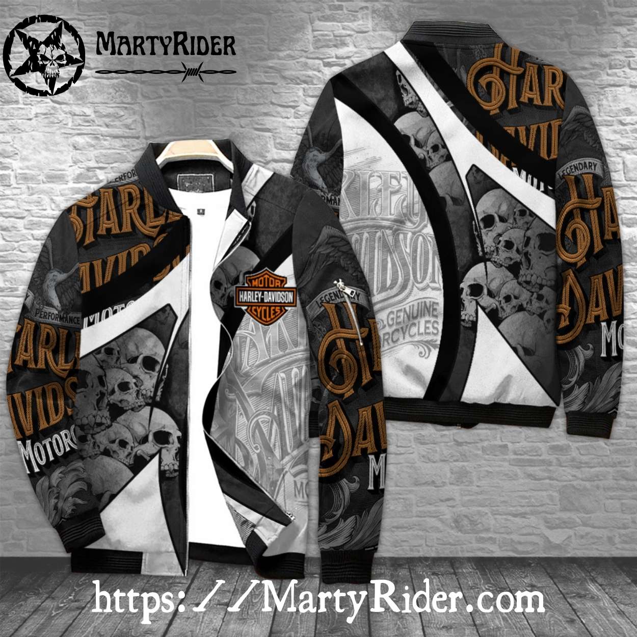 Skull Pattern Vintage bomber Harley Davidson Jackets Skull Pattern Vintage bomber Harley Davidson Jackets