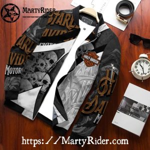 Skull Pattern Vintage bomber Harley Davidson Jackets