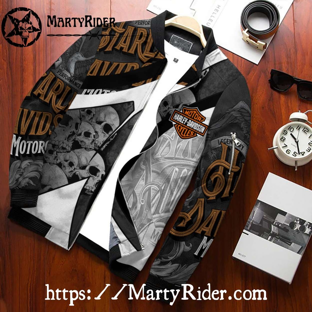 Skull Pattern Vintage bomber Harley Davidson Jackets Skull Pattern Vintage bomber Harley Davidson Jackets