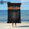 Striped Skull Flame Harley Davidson Beach Towels