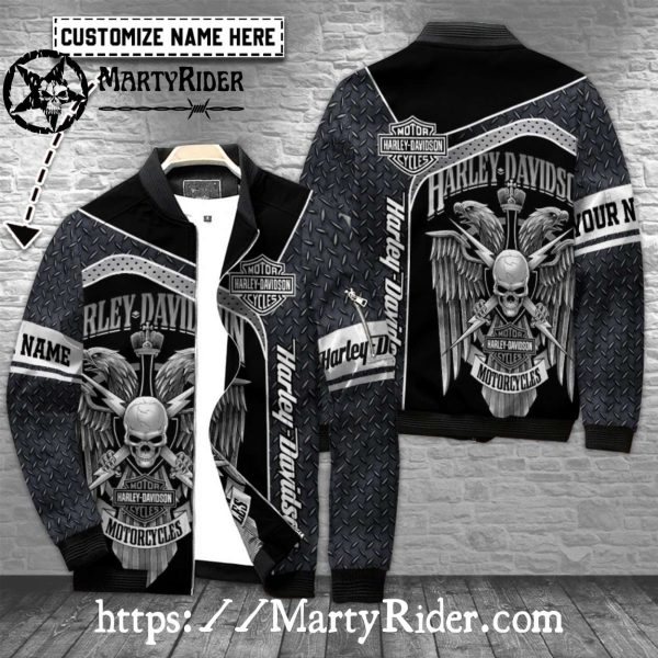 Skull Wing Harley Davidson Bomber Jackets bomber harley tough