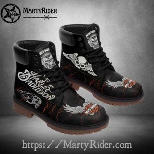 Skull Wing Harley Davidson Shoes Timberland Mens Riding Boots