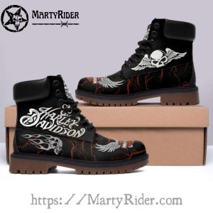 Skull Wing Harley Davidson Shoes Timberland Mens Riding Boots